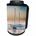 3dRose Andrea Haase Illustration - Sail Boats At Sunset Watercolor Illustration - Can Cooler Bottle Wrap (cc_274846)