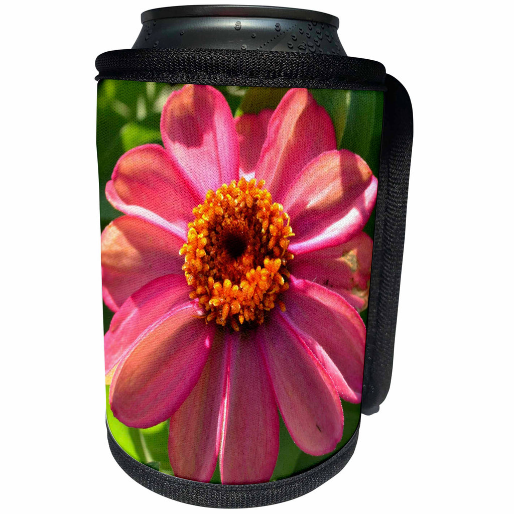 3dRose Patricia Sanders Flowers - Watercolor Pink Floral II - Can Cooler Bottle Wrap (cc_27485)