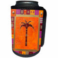 3dRose Andrea Haase Illustration - Colorful Palm Tree Collage Painting In Orange, Pink And Gold - Can Cooler Bottle Wrap (cc_274850)