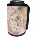 3dRose Andrea Haase Illustration - Bowl With Sea Shells Watercolor Illustration - Can Cooler Bottle Wrap (cc_274852)