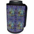 3dRose Andrea Haase Allover Pattern - Blue Elephant Ornament Pattern - Can Cooler Bottle Wrap (cc_274862)