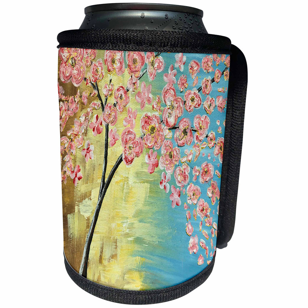 3dRose Dinzas Art Nature - Image of a Cherry Blossom Tree - Can Cooler Bottle Wrap (cc_274888)