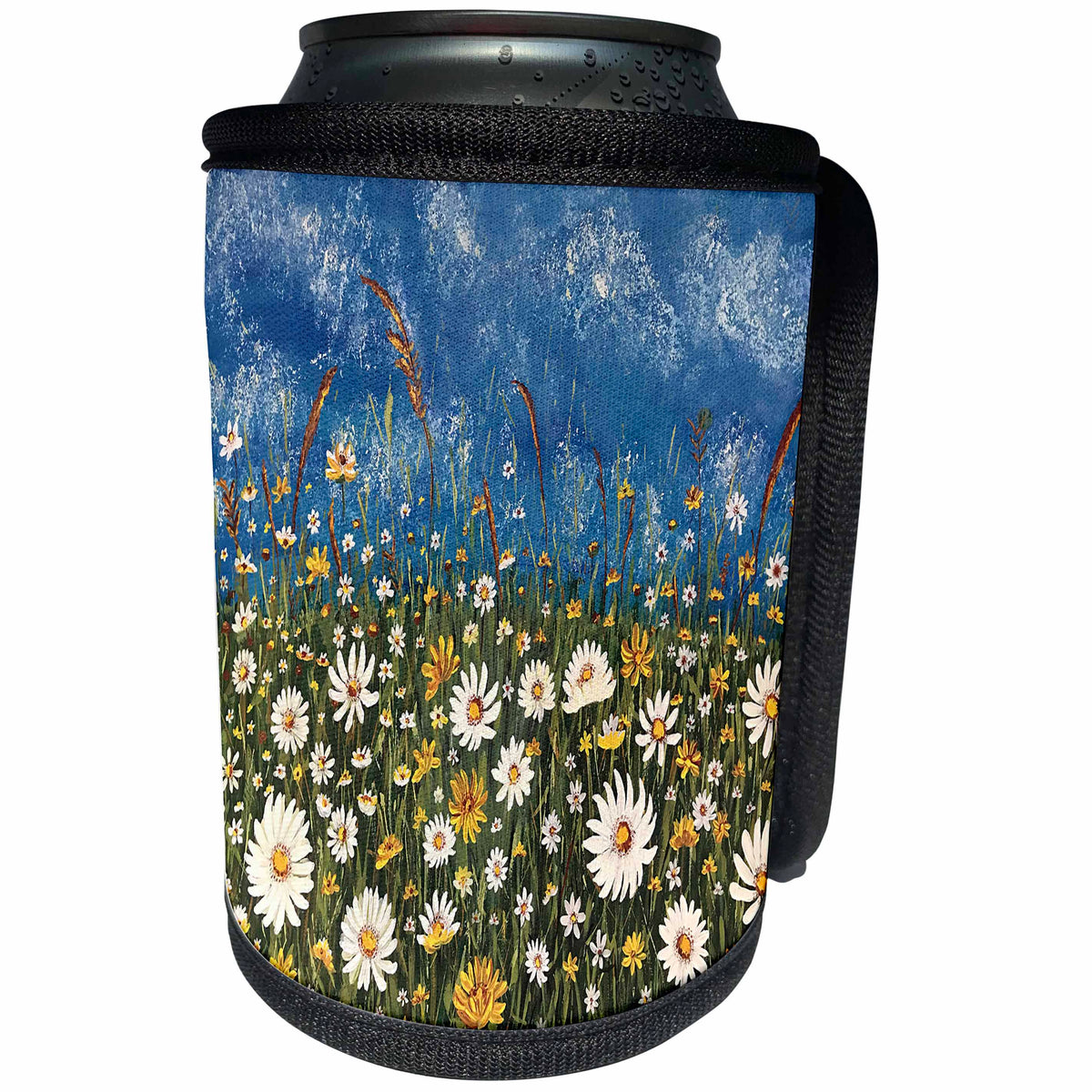 3dRose Dinzas Art Nature - Image of Daisies - Can Cooler Bottle Wrap (cc_274889)