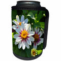 3dRose Patricia Sanders Flowers - Watercolor White Floral - Can Cooler Bottle Wrap (cc_27489)