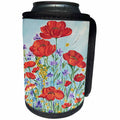 3dRose Dinzas Art Nature - Image of Red Poppy Flowers - Can Cooler Bottle Wrap (cc_274898)
