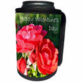 3dRose Patricia Sanders Flowers - Valentines Day Red Roses - Can Cooler Bottle Wrap (cc_27493)