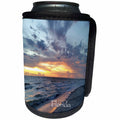 3dRose Florida - Image of Sanibel Island Florida Sunset Gray and Yellow - Can Cooler Bottle Wrap (cc_274940)