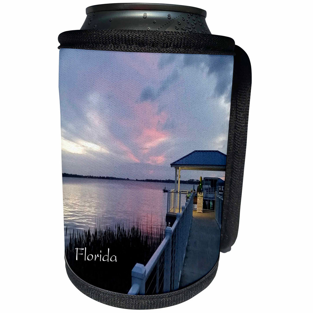 3dRose Jewish Themes - Image of Lake At Mount Dora Florida - Can Cooler Bottle Wrap (cc_274944)
