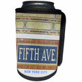 3dRose New York - Image of Fifth Avenue Subway Sign In New York - Can Cooler Bottle Wrap (cc_274947)