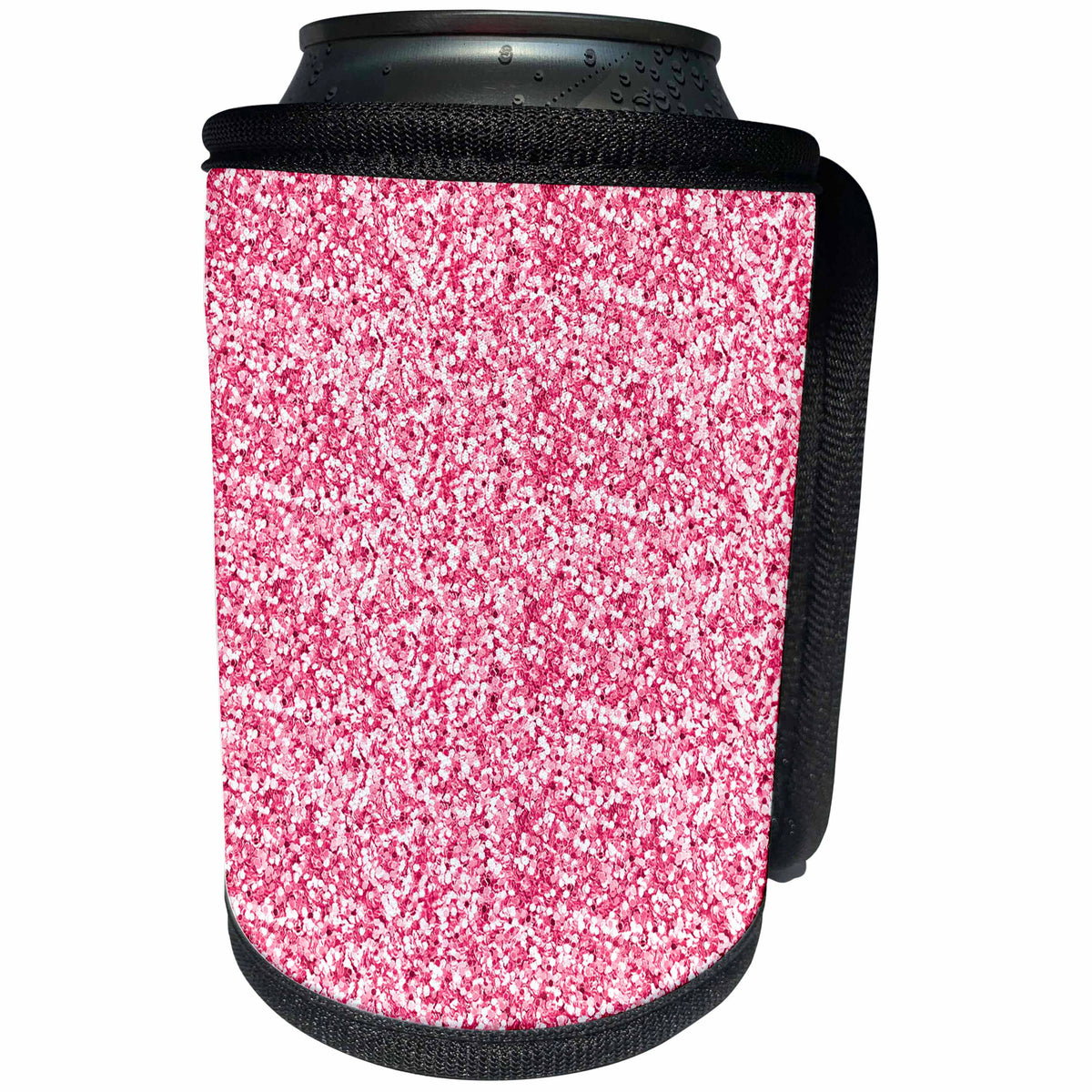 3dRose Uta Naumann Faux Glitter Pattern - Image of Sparkling Blush Pink Luxury Elegant Mermaid Glitter Effect - Can Cooler Bottle Wrap (cc_274954)