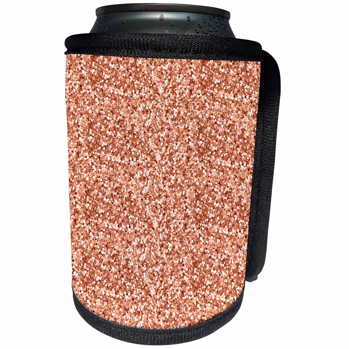 3dRose Uta Naumann Faux Glitter Pattern - Image of Sparkling Skin Rose Blush Pink Luxury Elegant Mermaid Glitter - Can Cooler Bottle Wrap (cc_274955)