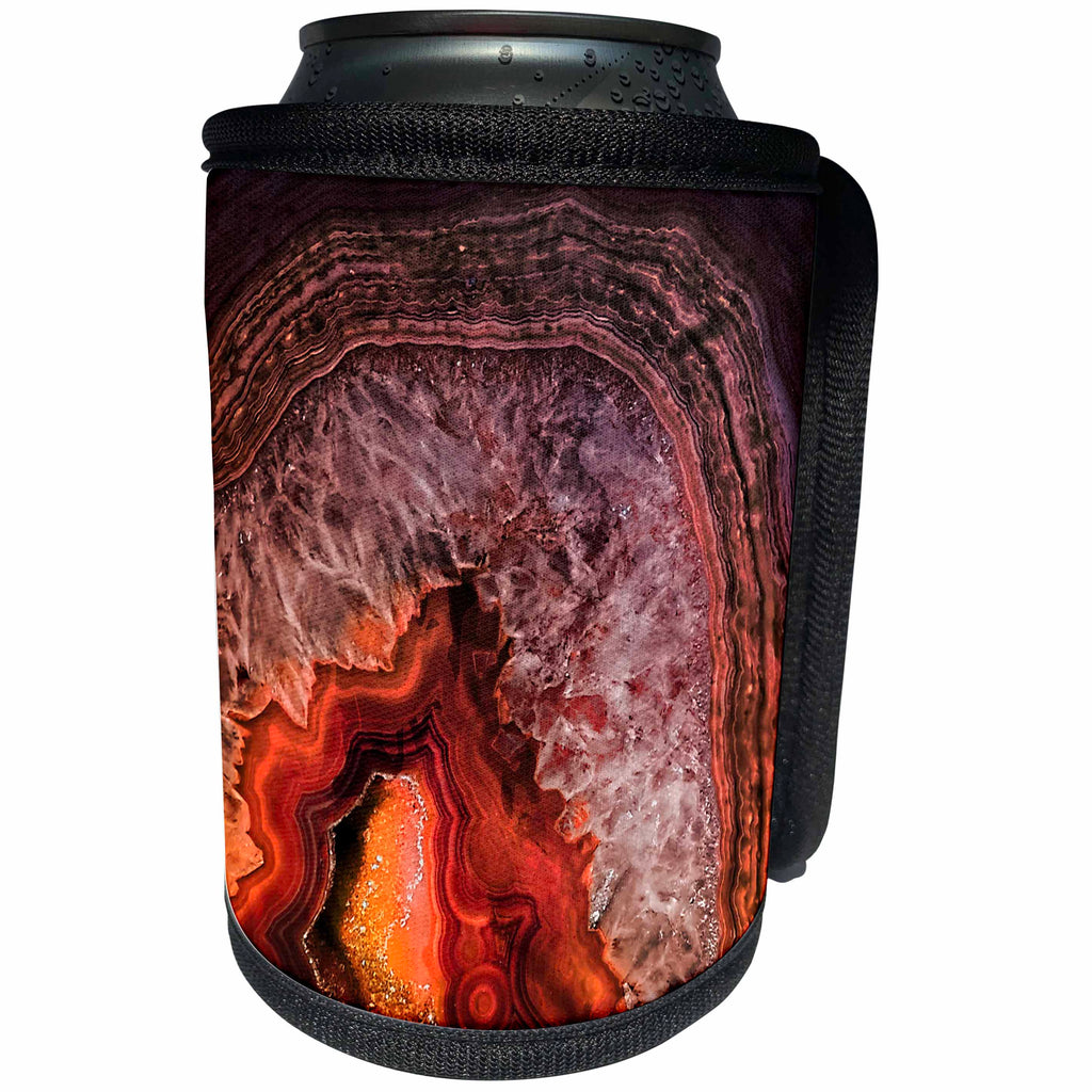 3dRose Uta Naumann Pattern - Image of Luxury Copper Coffee Brown Marble Agate Gem Mineral Stone - Can Cooler Bottle Wrap (cc_274957)