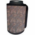 3dRose Uta Naumann Faux Glitter Pattern - Image of Dark Aloha Copper Foliage Metal Leaf Tropical Hawaii Pattern - Can Cooler Bottle Wrap (cc_275096)