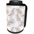 3dRose Uta Naumann Faux Glitter Pattern - Image of Large Aloha Copper Foliage Metal Leaf Tropical Hawaii Pattern - Can Cooler Bottle Wrap (cc_275097)