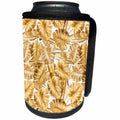 3dRose Uta Naumann Faux Glitter Pattern - Image of Shiny Aloha Gold Foliage Monstera Tropical Hawaii Pattern - Can Cooler Bottle Wrap (cc_275098)