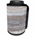 3dRose Uta Naumann Faux Glitter Pattern - Image of Trendy Gray Rock Gemstone Agate and Copper Glitter - Can Cooler Bottle Wrap (cc_275120)