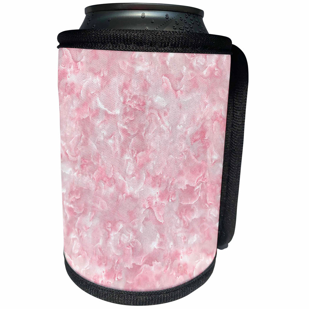 3dRose Uta Naumann Faux Glitter Pattern - Image of Trendy Luxury Rose Quartz Pink Gemstone Agate Geode - Can Cooler Bottle Wrap (cc_275121)
