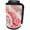 3dRose Uta Naumann Faux Glitter Pattern - Image of Trendy Luxury Orange Red Quartz and Gray Gemstone Agate Geode - Can Cooler Bottle Wrap (cc_275125)