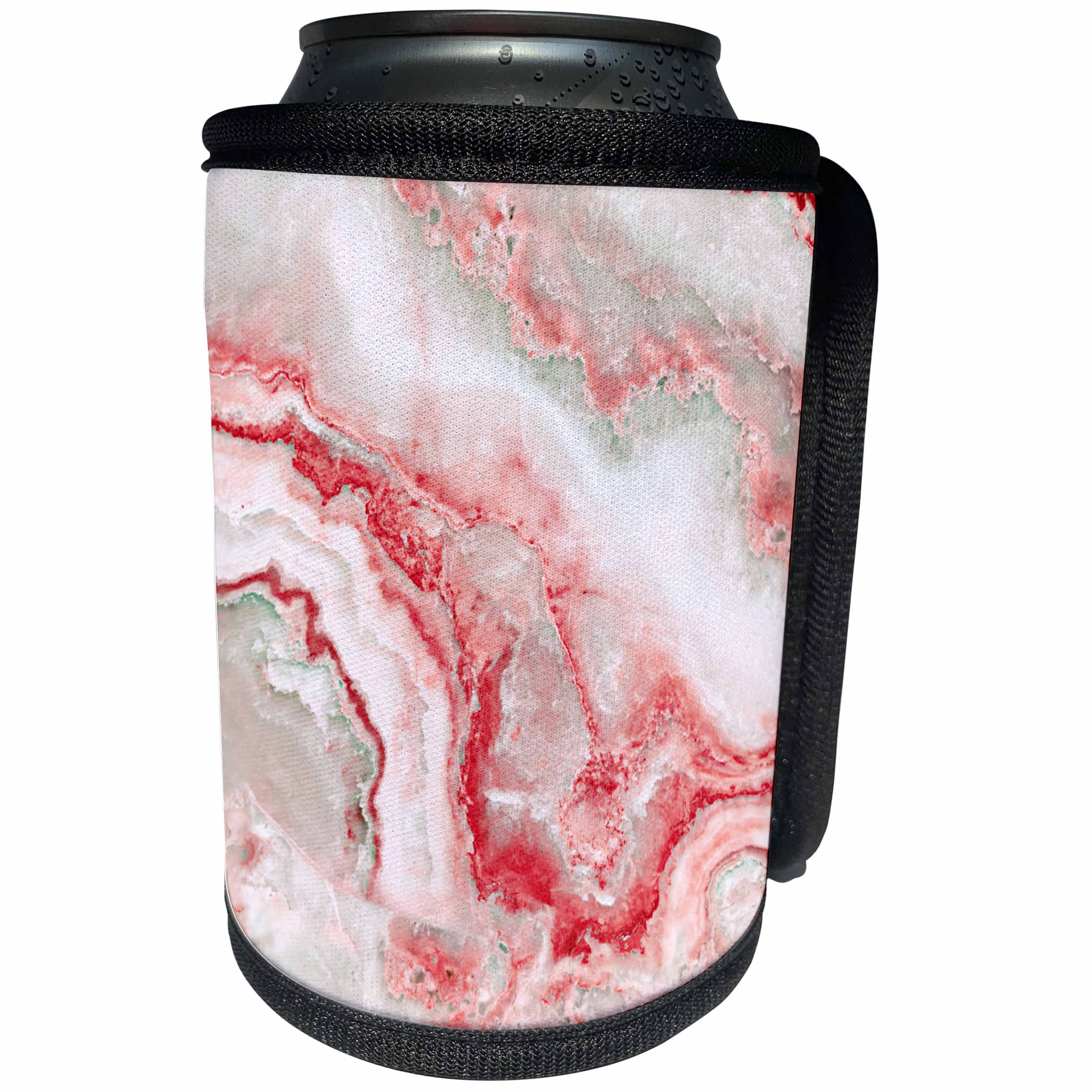 3dRose Uta Naumann Faux Glitter Pattern - Image of Trendy Luxury Orange Rose gold Quartz Gemstone Agate Geode - Can Cooler Bottle Wrap (cc_275127)