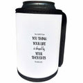3dRose Uta Naumann Sayings and Typography - Bible Proverb Motivational Typography - Be Careful How You Think - Can Cooler Bottle Wrap (cc_275141)