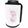 3dRose Uta Naumann Sayings and Typography - Trendy Girly Pink Motivation Typography - You Got This - Can Cooler Bottle Wrap (cc_275156)