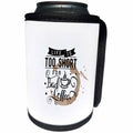 3dRose Uta Naumann Sayings and Typography - Trendy Fun Cafe Typography-Life is to Short for Bad Coffee - Can Cooler Bottle Wrap (cc_275160)