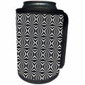 3dRose Patricia Sanders Creations - Black and White Multiple Abstract - Can Cooler Bottle Wrap (cc_27517)