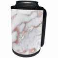 3dRose Uta Naumann Faux Glitter Pattern - Image of Chic Gray Trendy Copper Rose gold Marble Agate Gemstone Rock Quartz - Can Cooler Bottle Wrap (cc_275197)