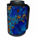 3dRose Uta Naumann Faux Glitter Pattern - Image of Trendy Indigo Blue and Glitter Ink Metal Marble Agate - Can Cooler Bottle Wrap (cc_275199)