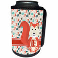 3dRose Uta Naumann Personal Monogram Initials - Letter E Personal Monogram Animal Pattern - Personalized Initial - Can Cooler Bottle Wrap (cc_275204)