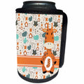 3dRose Uta Naumann Personal Monogram Initials - Letter J Personal Monogram Animal Pattern - Personalized Initial - Can Cooler Bottle Wrap (cc_275209)
