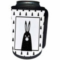 3dRose Uta Naumann Watercolor Illustration Animal - Cute Scandinavian Scandi Animal Illustration-Bunny in Forest - Can Cooler Bottle Wrap (cc_275267)