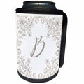 3dRose Uta Naumann Personal Monogram Initials - Letter B Personal Luxury Vintage Glitter Monogram-Personalized Initial - Can Cooler Bottle Wrap (cc_275301)