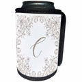 3dRose Uta Naumann Personal Monogram Initials - Letter C Personal Luxury Vintage Glitter Monogram-Personalized Initial - Can Cooler Bottle Wrap (cc_275302)