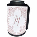 3dRose Uta Naumann Personal Monogram Initials - Letter M Personal Luxury Vintage Glitter Monogram-Personalized Initial - Can Cooler Bottle Wrap (cc_275312)