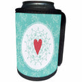 3dRose Uta Naumann Sayings and Typography - Valentines Day Love Illustration - Love Mandala Pattern - Can Cooler Bottle Wrap (cc_275408)