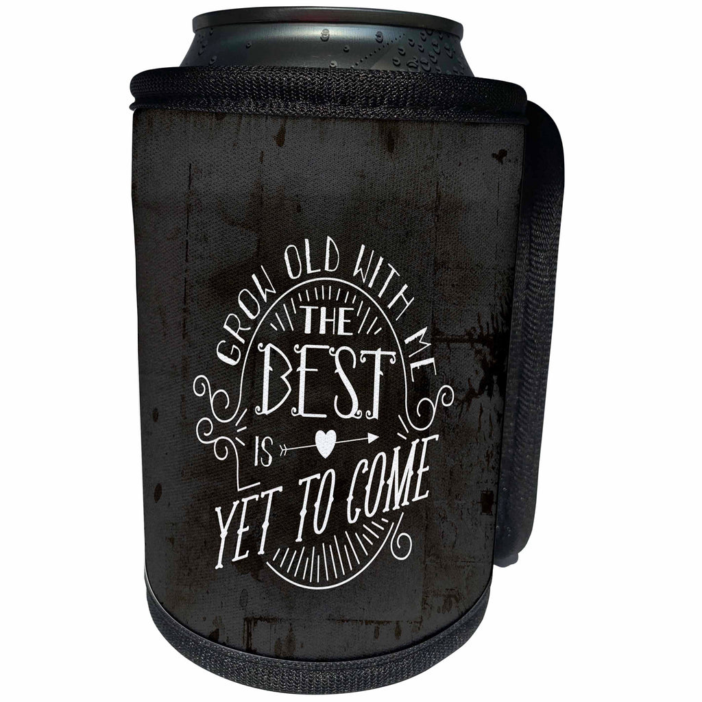 3dRose Uta Naumann Sayings and Typography - Chalkboard Valentines Day Love Typography - The Best Is Yet To Come - Can Cooler Bottle Wrap (cc_275415)