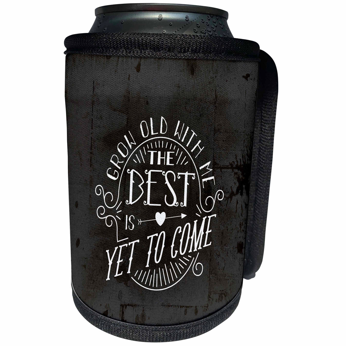 3dRose Uta Naumann Sayings and Typography - Chalkboard Valentines Day Love Typography - The Best Is Yet To Come - Can Cooler Bottle Wrap (cc_275415)