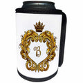 3dRose Uta Naumann Personal Monogram Initials - Letter B Personal Vintage Gold Royal Monogram Personalized Initial - Can Cooler Bottle Wrap (cc_275420)