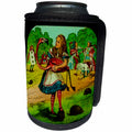 3dRose Scenes from the Past Magic Lantern Slide - Alice in Wonderland Golfing - Can Cooler Bottle Wrap (cc_27556)
