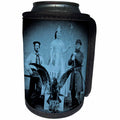 3dRose Scenes from the Past Stereoview Card - American Civil War Union Soldier and Sailor and Lady Liberty Cyan Tone - Can Cooler Bottle Wrap (cc_27558)