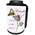 3dRose Taiche - Typography - Inspirational Quote - Butterflies Come To Pretty Flowers Korean Proverb - Can Cooler Bottle Wrap (cc_275613)