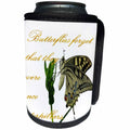 3dRose Taiche - Typography - Inspirational Quote - Butterflies Forget They Were Once Caterpillars Proverbial Text - Can Cooler Bottle Wrap (cc_275616)