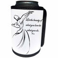 3dRose Taiche - Typography - Inspirational Quote - Let The Beauty Of What You Love Be What You Do - White Background - Can Cooler Bottle Wrap (cc_275628)
