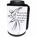 3dRose Taiche - Typography - Inspirational Quote - The Moment I First Heard Love I Gave Up My Soul - White Background - Can Cooler Bottle Wrap (cc_275633)