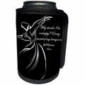 3dRose Taiche - Typography - Inspirational Quote - Every Parcel Of My Being Is In Full Bloom Rumi Quote - Black Background - Can Cooler Bottle Wrap (cc_275636)