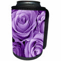 3dRose JaclinArt Garden Nature Florals Flowers Roses Bouquet Wedding - Soft lilac purple poses bouquet - Can Cooler Bottle Wrap (cc_27564)