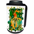 3dRose Taiche - Greeting Card - Happy Nowruz - Happy Nowruz Persian New Year Goldfish In Green Sea - Can Cooler Bottle Wrap (cc_275640)