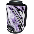 3dRose Taiche - Vector - Abstract Art - Image of Ultra Violet Silver and Lilac Abstract Marble Vector - Can Cooler Bottle Wrap (cc_275643)