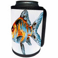 3dRose Taiche - Acrylic Painting - Goldfish - Blue and Orange Shubunkin Goldfish - Can Cooler Bottle Wrap (cc_275647)
